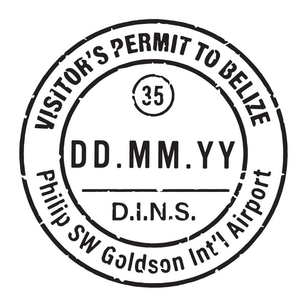 Passport Stamp Decal - Belize freeshipping - Conquest Maps LLC