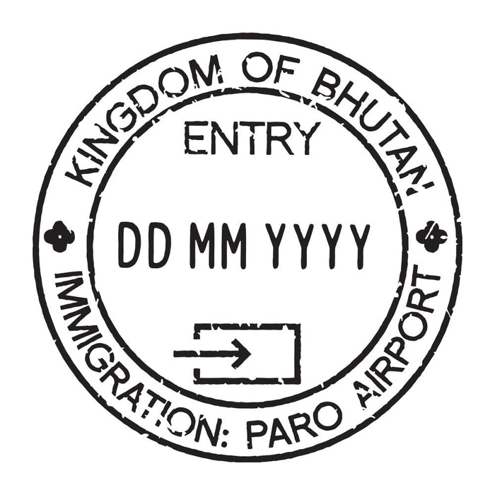 Passport Stamp Decal - Bhutan Conquest Maps LLC