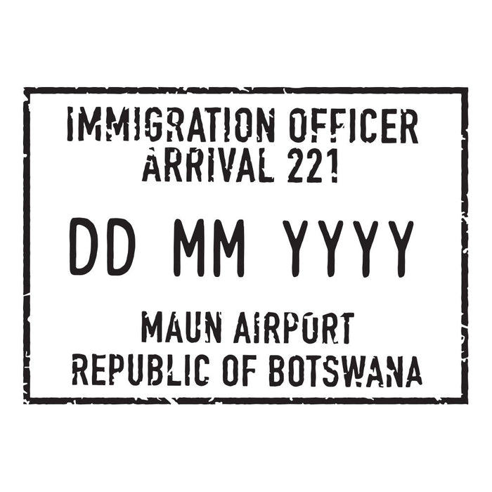 Passport Stamp Decal - Botswana Conquest Maps LLC