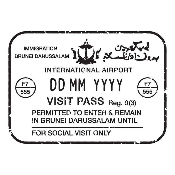 Passport Stamp Decal - Brunei Conquest Maps LLC