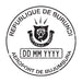 Passport Stamp Decal - Burundi Conquest Maps LLC