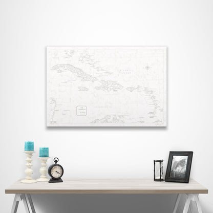 Push Pin Caribbean Map (Pin Board) - Classic Marble CM Pin Board