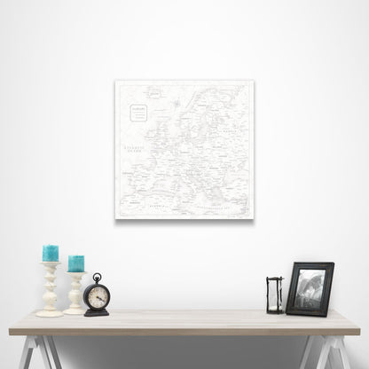 Push Pin Europe Map (Pin Board) - Classic Marble CM Pin Board