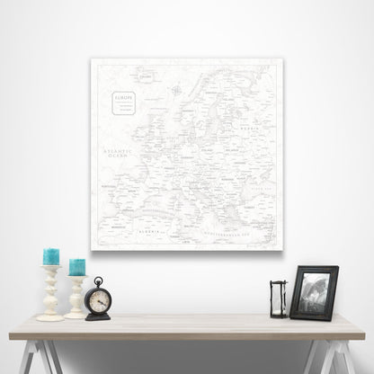 Push Pin Europe Map (Pin Board) - Classic Marble CM Pin Board