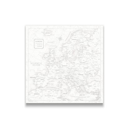 Push Pin Europe Map (Pin Board) - Classic Marble CM Pin Board