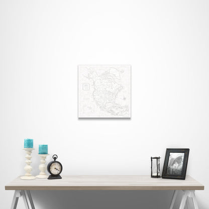Push Pin North America Map (Pin Board) - Classic Marble CM Pin Board