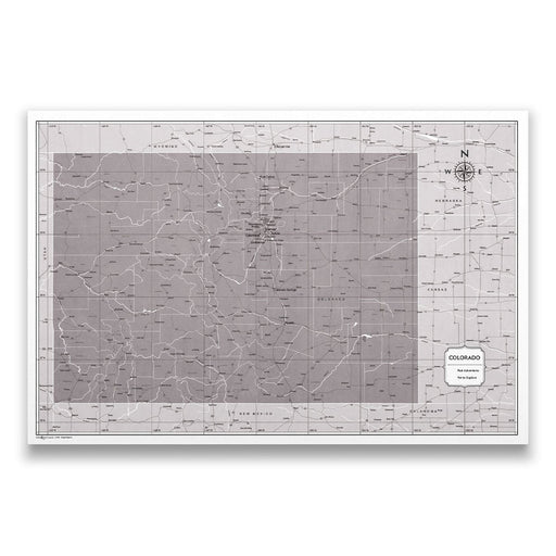 Push Pin Colorado Map (Pin Board) - Dark Brown Color Splash CM Pin Board