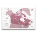 Canada Map Poster - Burgundy Color Splash CM Poster