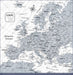 Europe Map Poster - Light Gray Color Splash CM Poster