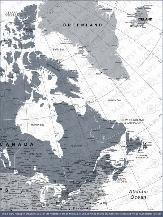 Canada Map Poster - Dark Gray Color Splash CM Poster