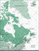 Canada Map Poster - Green Color Splash CM Poster