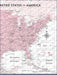 Push Pin National Parks Map (Pin Board) - Pink Color Splash CM Pin Board