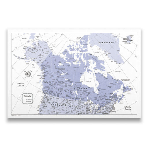 Canada Map Poster - Purple Color Splash