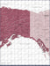 Alaska Map Poster - Burgundy Color Splash CM Poster