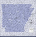 Push Pin Arkansas Map (Pin Board) - Purple Color Splash CM Pin Board