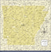 Push Pin Arkansas Map (Pin Board) - Yellow Color Splash CM Pin Board
