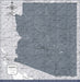 Push Pin Arizona Map (Pin Board) - Dark Gray Color Splash CM Pin Board