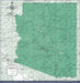 Arizona Map Poster - Green Color Splash CM Poster