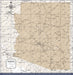 Push Pin Arizona Map (Pin Board) - Light Brown Color Splash CM Pin Board