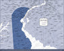 Push Pin Delaware Map (Pin Board) - Navy Color Splash CM Pin Board