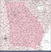Push Pin Georgia Map (Pin Board) - Pink Color Splash CM Pin Board