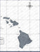 Push Pin Hawaii Map (Pin Board) - Dark Gray Color Splash CM Pin Board