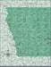 Iowa Map Poster - Green Color Splash CM Poster