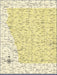 Push Pin Iowa Map (Pin Board) - Yellow Color Splash CM Pin Board