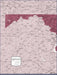 Push Pin Maryland Map (Pin Board) - Burgundy Color Splash CM Pin Board