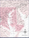 Maryland Map Poster - Pink Color Splash CM Poster