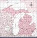 Michigan Map Poster - Pink Color Splash CM Poster