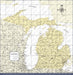 Push Pin Michigan Map (Pin Board) - Yellow Color Splash CM Pin Board