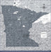 Push Pin Minnesota Map (Pin Board) - Dark Gray Color Splash CM Pin Board