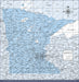 Minnesota Map Poster - Light Blue Color Splash CM Poster