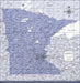 Push Pin Minnesota Map (Pin Board) - Purple Color Splash CM Pin Board
