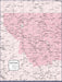 Montana Map Poster - Pink Color Splash CM Poster