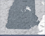 Push Pin New Hampshire Map (Pin Board) - Dark Gray Color Splash CM Pin Board