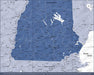 Push Pin New Hampshire Map (Pin Board) - Navy Color Splash CM Pin Board