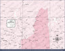 New Hampshire Map Poster - Pink Color Splash CM Poster
