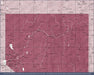 Push Pin Nevada Map (Pin Board) - Burgundy Color Splash CM Pin Board