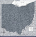 Push Pin Ohio Map (Pin Board) - Dark Gray Color Splash CM Pin Board
