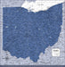 Ohio Map Poster - Navy Color Splash CM Poster
