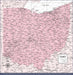 Push Pin Ohio Map (Pin Board) - Pink Color Splash CM Pin Board