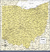 Push Pin Ohio Map (Pin Board) - Yellow Color Splash CM Pin Board