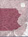 Push Pin Pennsylvania Map (Pin Board) - Burgundy Color Splash CM Pin Board