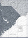 South Carolina Map Poster - Dark Gray Color Splash CM Poster