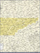 Push Pin Tennessee Map (Pin Board) - Yellow Color Splash CM Pin Board