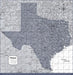 Texas Map Poster - Dark Gray Color Splash CM Poster