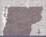 Push Pin Vermont Map (Pin Board) - Dark Brown Color Splash CM Pin Board