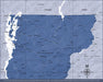 Push Pin Vermont Map (Pin Board) - Navy Color Splash CM Pin Board